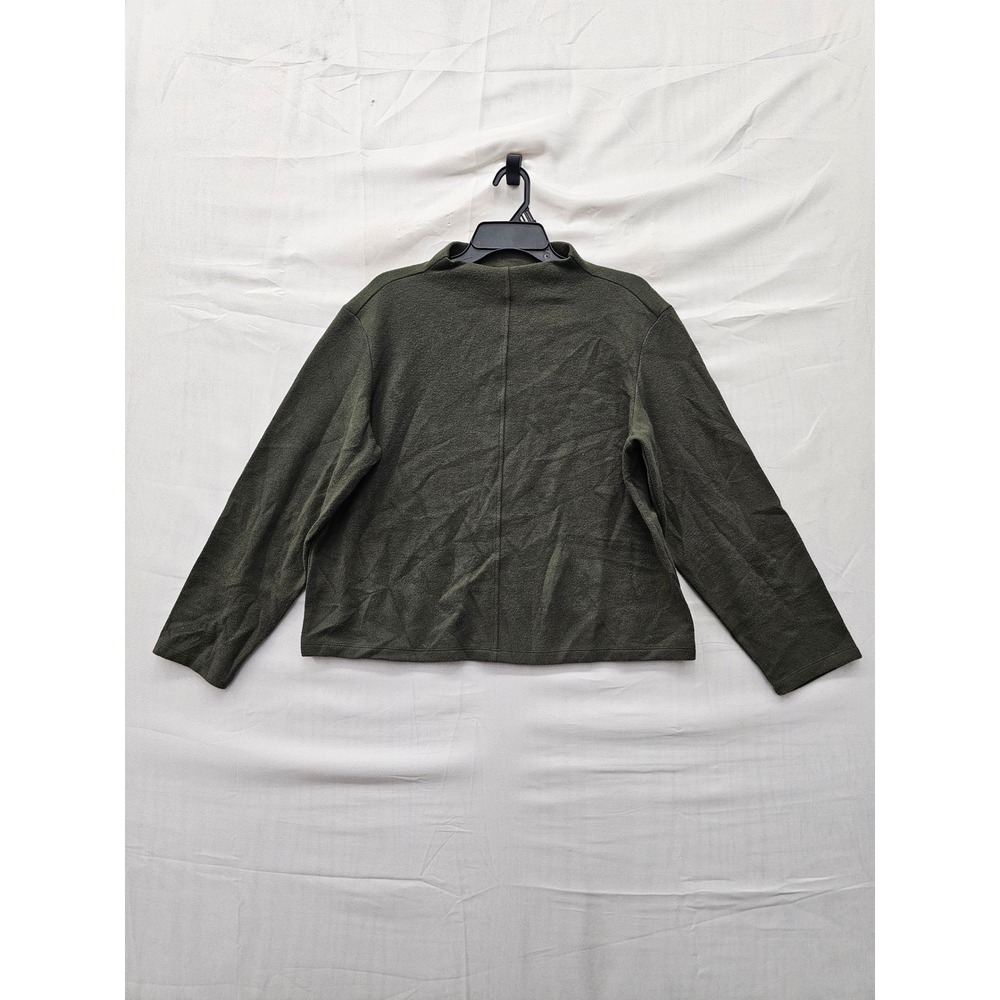 A New Day Womens Mock Neck Sweater Olive Cotton Blend Casual Size Medium